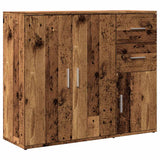 Dressoir 91x29,5x75 cm bewerkt hout oud houtkleurig - AllerleiShop