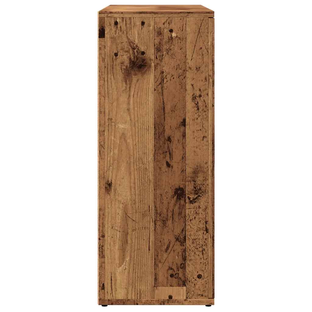 Dressoir 91x29,5x75 cm bewerkt hout oud houtkleurig - AllerleiShop