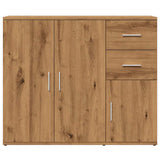 Dressoir 91x29,5x75 cm bewerkt hout artisanaal eikenkleurig - AllerleiShop