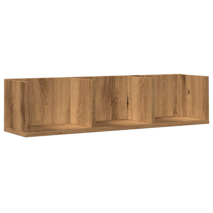 CD-wandschap 75x18x18 cm bewerkt hout artisanaal eikenkleurig - AllerleiShop