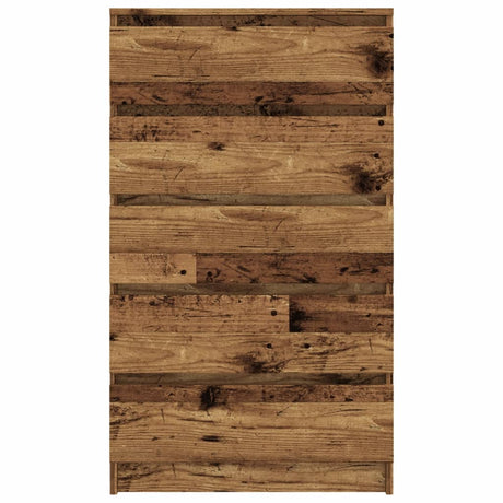 Ladekast 60x36x103 cm bewerkt hout oud houtkleurig - AllerleiShop