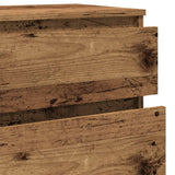 Ladekast 60x36x103 cm bewerkt hout oud houtkleurig - AllerleiShop