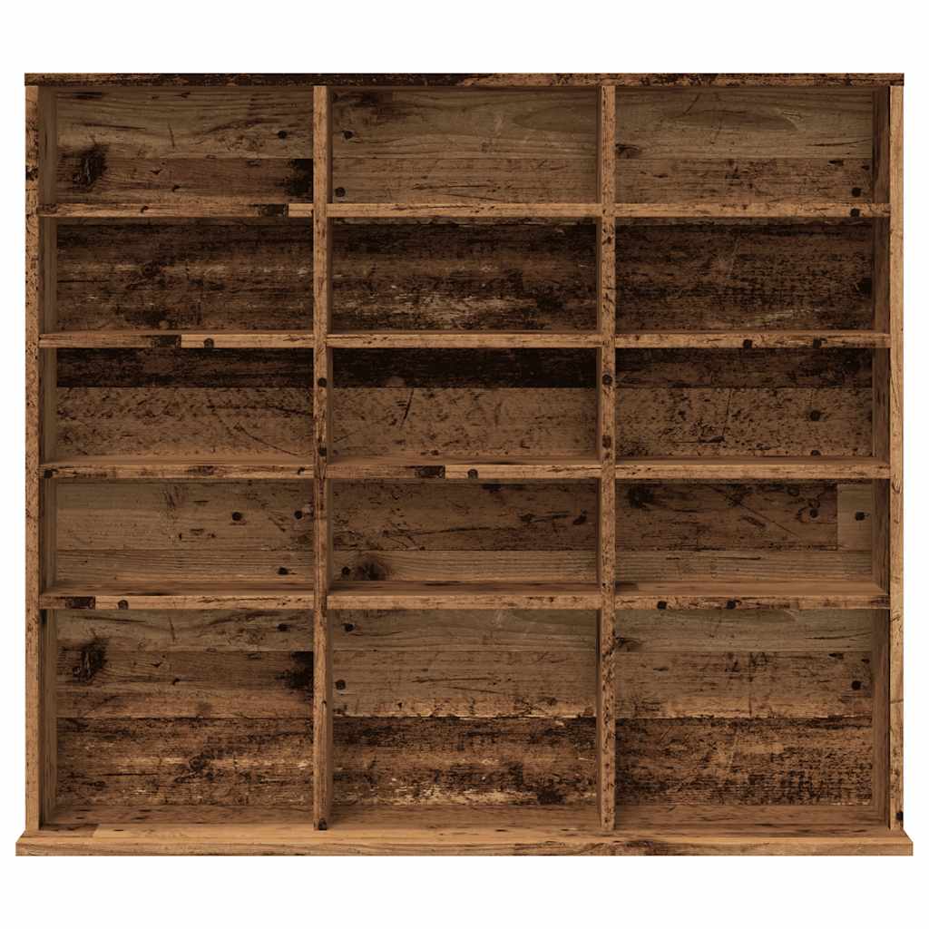 Cd-kast 100x23x89,5 cm bewerkt hout oud houtkleurig - AllerleiShop