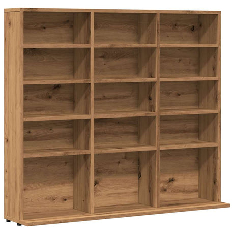 Cd-kast 100x23x89,5 cm bewerkt hout artisanaal eikenkleurig - AllerleiShop