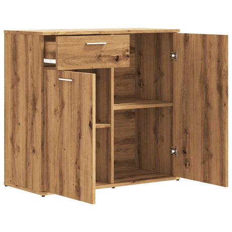 Dressoir 80x36x75 cm bewerkt hout artisanaal eikenkleur - AllerleiShop