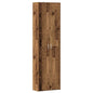 Gangkast 55x25x189 cm bewerkt hout oud houtkleurig - AllerleiShop