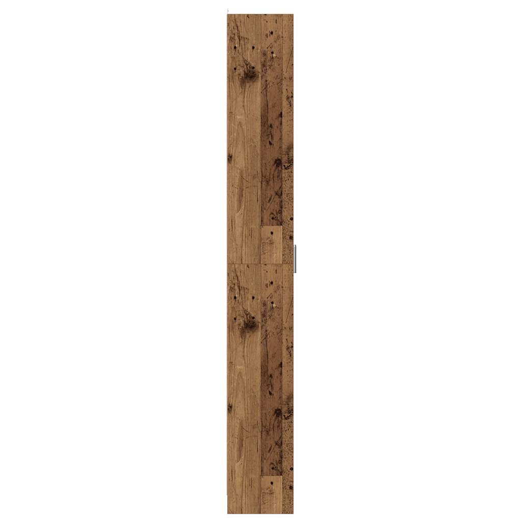 Gangkast 55x25x189 cm bewerkt hout oud houtkleurig - AllerleiShop