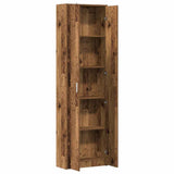 Gangkast 55x25x189 cm bewerkt hout oud houtkleurig - AllerleiShop