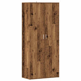 Schoenenkast 80x39x178 cm bewerkt hout oud houtkleurig - AllerleiShop