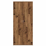 Schoenenkast 80x39x178 cm bewerkt hout oud houtkleurig - AllerleiShop