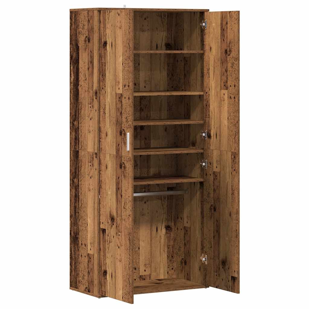 Schoenenkast 80x39x178 cm bewerkt hout oud houtkleurig - AllerleiShop