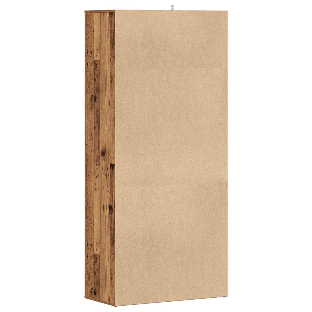 Schoenenkast 80x39x178 cm bewerkt hout oud houtkleurig - AllerleiShop