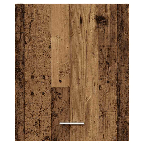 Hangkast 50x31x60 cm bewerkt hout oud houtkleurig - AllerleiShop