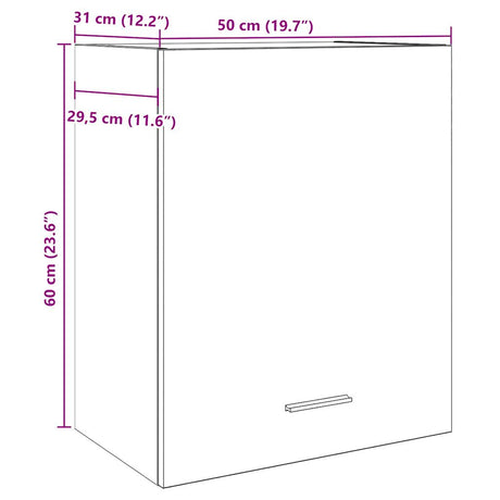 Hangkasten 2 st 50x31x60 cm bewerkt hout artisanaal eikenkleur - AllerleiShop