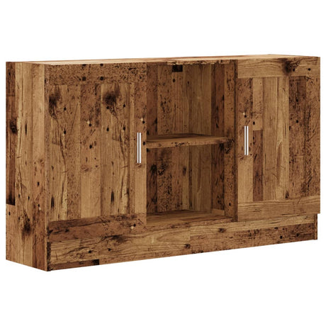 Dressoir 120x30,5x70 cm bewerkt hout oud houtkleurig - AllerleiShop