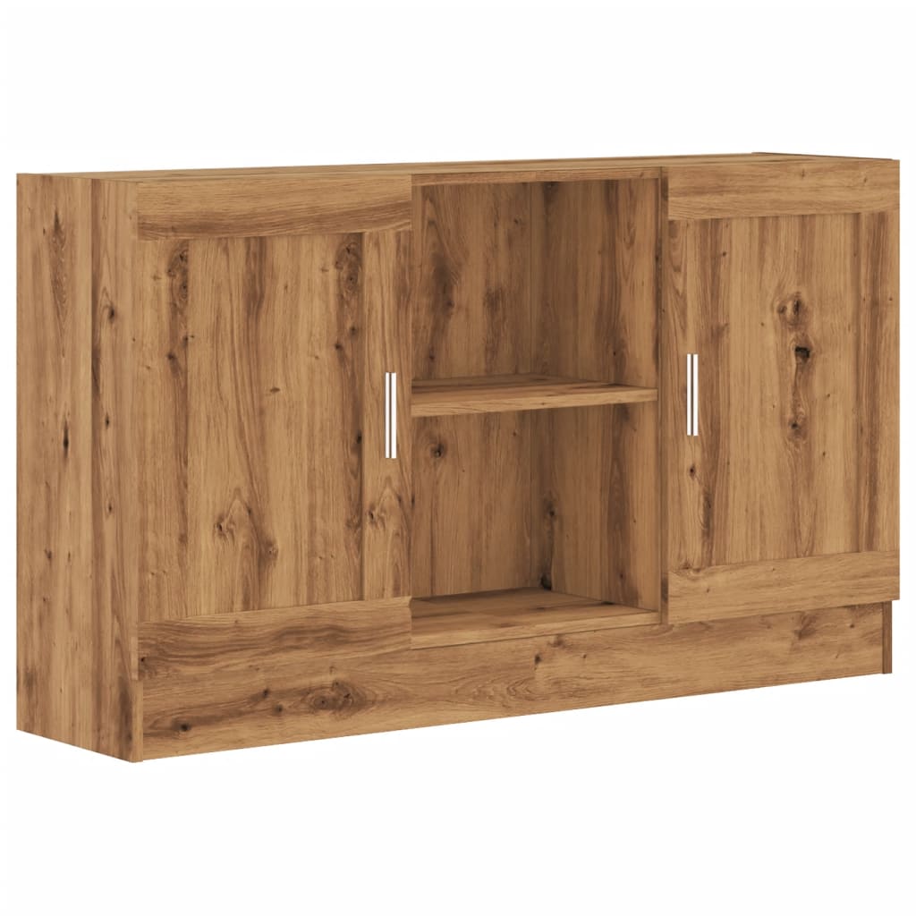 Dressoir 120x30,5x70 cm bewerkt hout artisanaal eikenkleurig - AllerleiShop