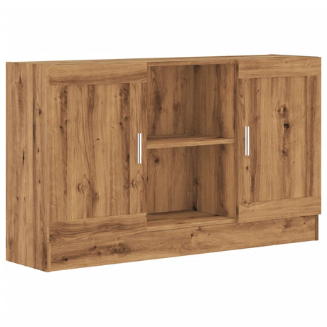 Dressoir 120x30,5x70 cm bewerkt hout artisanaal eikenkleurig - AllerleiShop