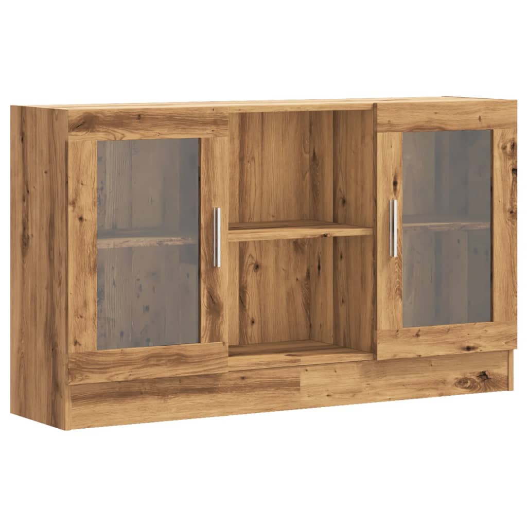 Dressoir 120x30,5x70 cm bewerkt hout artisanaal eikenkleurig - AllerleiShop