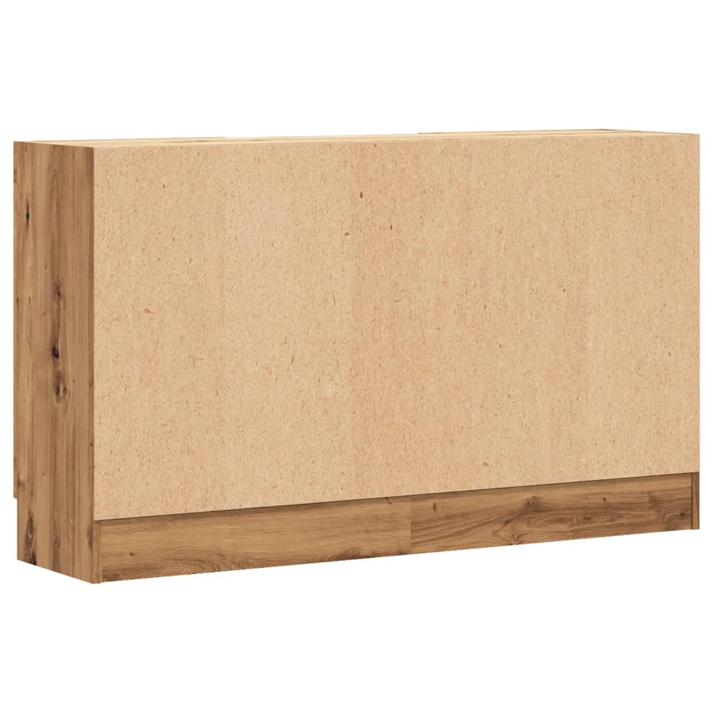 Dressoir 120x30,5x70 cm bewerkt hout artisanaal eikenkleurig - AllerleiShop