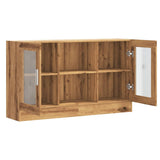 Dressoir 120x30,5x70 cm bewerkt hout artisanaal eikenkleurig - AllerleiShop