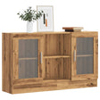 Dressoir 120x30,5x70 cm bewerkt hout artisanaal eikenkleurig - AllerleiShop