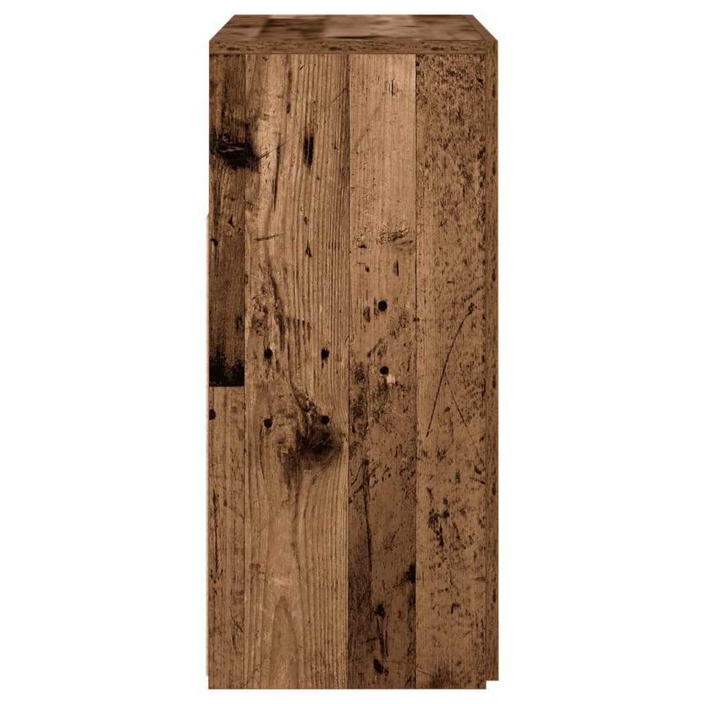 Dressoir met LED-verlichting 80x35x75 cm bewerkt hout oud hout - AllerleiShop