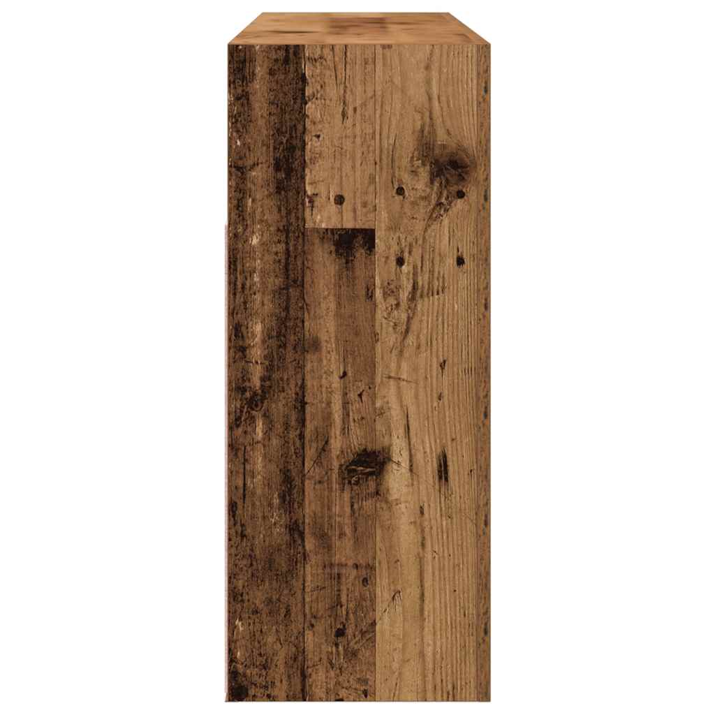 Dressoir met LED 115,5x30x75 cm bewerkt hout oud hout - AllerleiShop