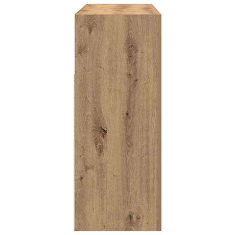 Dressoir met LED 115,5x30x75 cm bewerkt hout artisanaal eiken - AllerleiShop