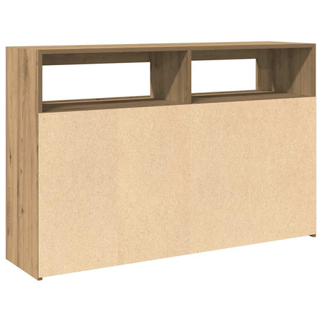 Dressoir met LED 115,5x30x75 cm bewerkt hout artisanaal eiken - AllerleiShop