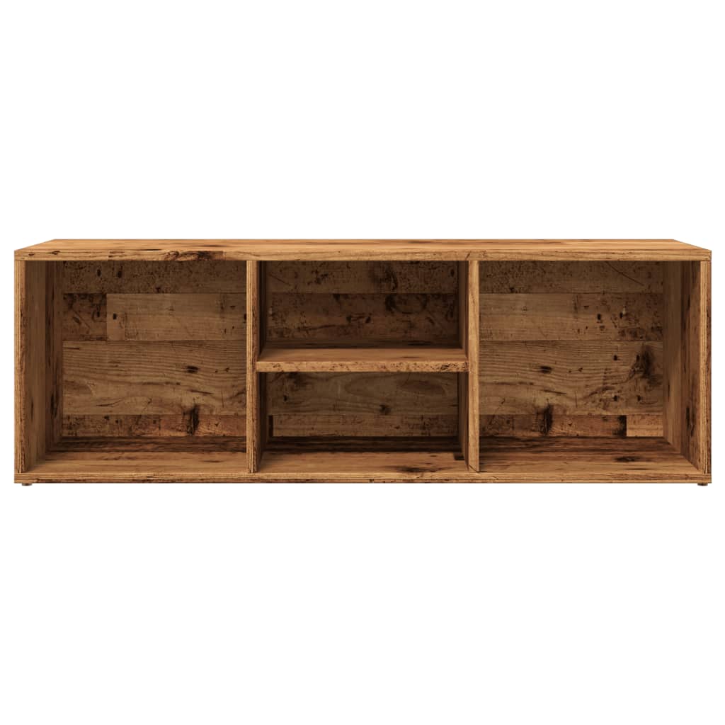 Schoenenopbergbank 105x35x35 cm bewerkt hout oud houtkleurig - AllerleiShop