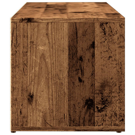 Schoenenopbergbank 105x35x35 cm bewerkt hout oud houtkleurig - AllerleiShop