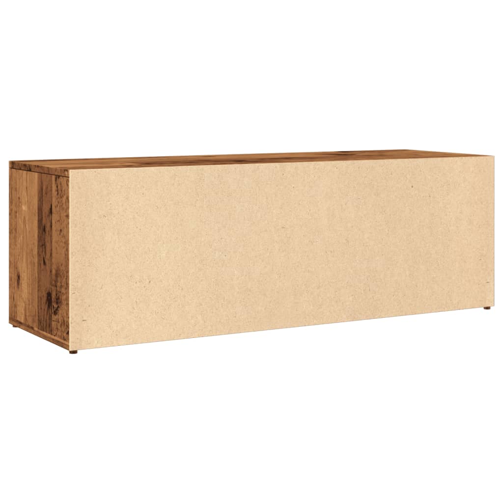 Schoenenopbergbank 105x35x35 cm bewerkt hout oud houtkleurig - AllerleiShop