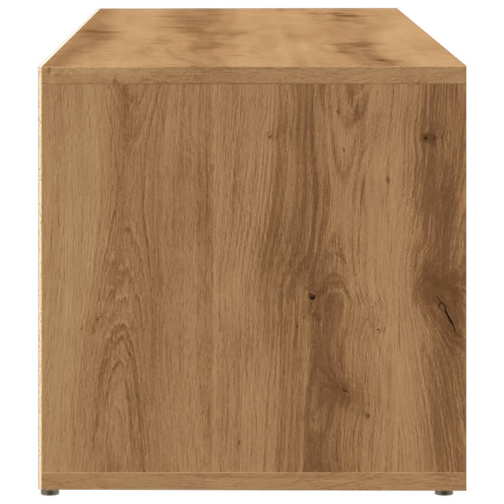 Schoenenopbergbank 105x35x35 cm bewerkt hout artisanaal eiken - AllerleiShop