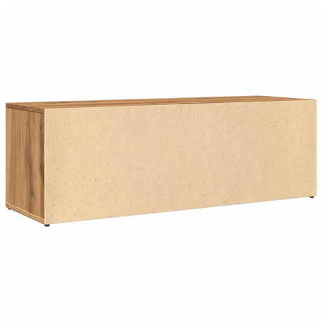 Schoenenopbergbank 105x35x35 cm bewerkt hout artisanaal eiken - AllerleiShop