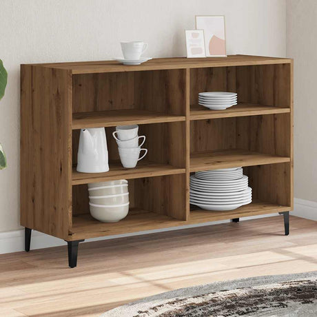 Dressoir 103,5x35x70 cm bewerkt hout artisanaal eikenkleurig - AllerleiShop