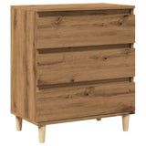 Dressoir 60x35x70 cm bewerkt hout artisanaal eikenkleur - AllerleiShop