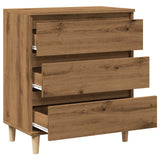 Dressoir 60x35x70 cm bewerkt hout artisanaal eikenkleur - AllerleiShop