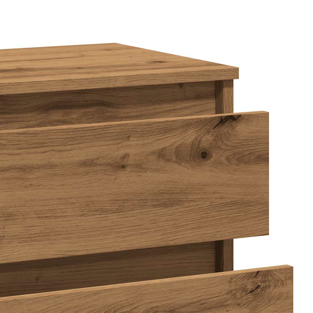 Dressoir 60x35x70 cm bewerkt hout artisanaal eikenkleur - AllerleiShop