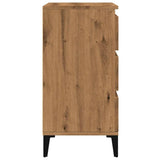 Dressoir 60x35x70 cm bewerkt hout artisanaal eikenkleur - AllerleiShop