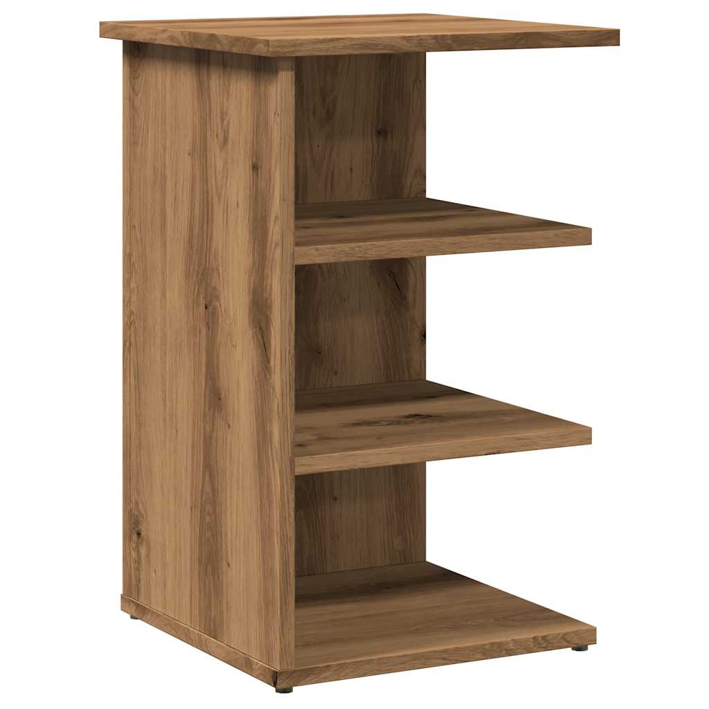 Dressoir 35x35x55 cm bewerkt hout artisanaal eikenkleur - AllerleiShop