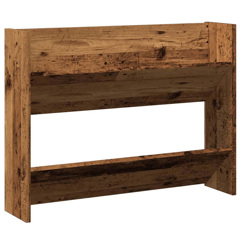 Wandschoenenkast 80x18x60 cm bewerkt hout oud houtkleurig - AllerleiShop