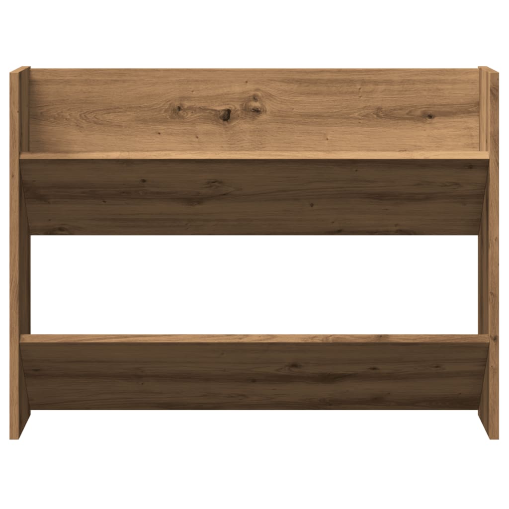 Wandschoenenkast 80x18x60 cm bewerkt hout artisanaal eikenkleur - AllerleiShop