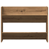 Wandschoenenkast 80x18x60 cm bewerkt hout artisanaal eikenkleur - AllerleiShop