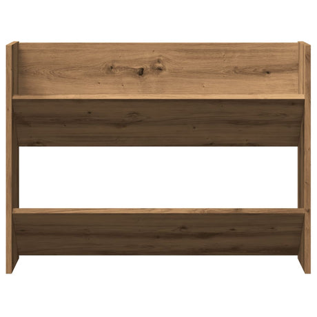 Wandschoenenkast 80x18x60 cm bewerkt hout artisanaal eikenkleur - AllerleiShop