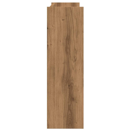 Wandschoenenkast 80x18x60 cm bewerkt hout artisanaal eikenkleur - AllerleiShop