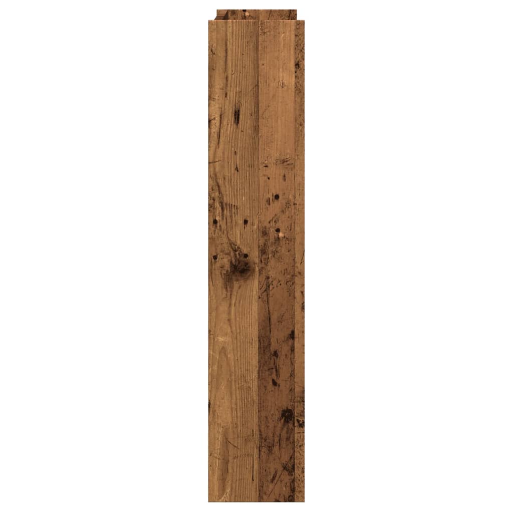 Wandschoenenkast 80x18x90 cm bewerkt hout oud houtkleurig - AllerleiShop