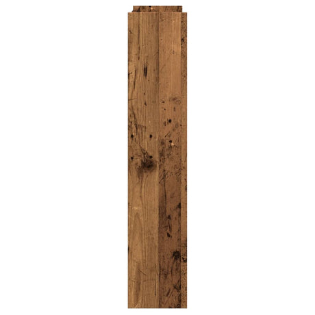 Wandschoenenkast 80x18x90 cm bewerkt hout oud houtkleurig - AllerleiShop