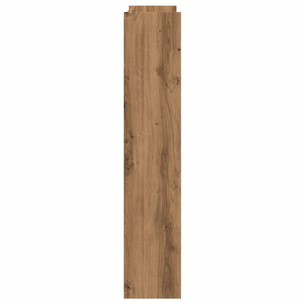 Wandschoenenkast 80x18x90 cm bewerkt hout artisanaal eikenkleur - AllerleiShop