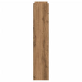 Wandschoenenkast 80x18x90 cm bewerkt hout artisanaal eikenkleur - AllerleiShop