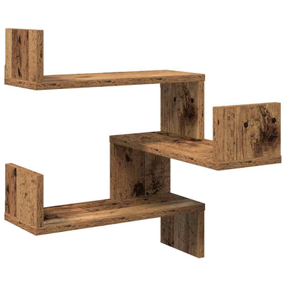 Hoekwandschap 40x40x49,5 cm bewerkt hout out houtkleurig - AllerleiShop